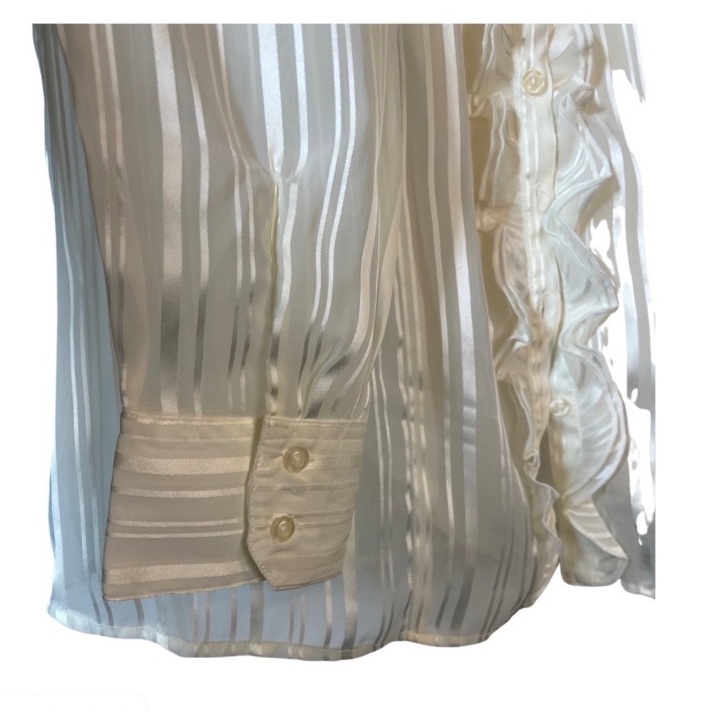 George ME Designs By Mark Eisen Long Sleeve Button Down Women’s Dress Shirt - Picture 6 of 7